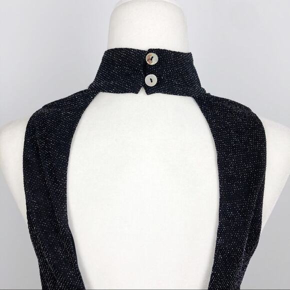 NWT Show Me Your MuMu Friday Black Choker Cut out Dress XS Metallic Black - Picture 15 of 16